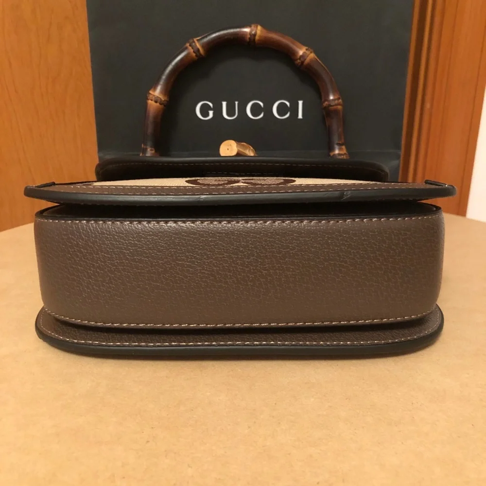 Gucci Bamboo 1947 Jumbo GG Small Top Handle Bag - Picture 11 of 16